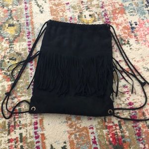 H&M Coachella fringe backpack purse